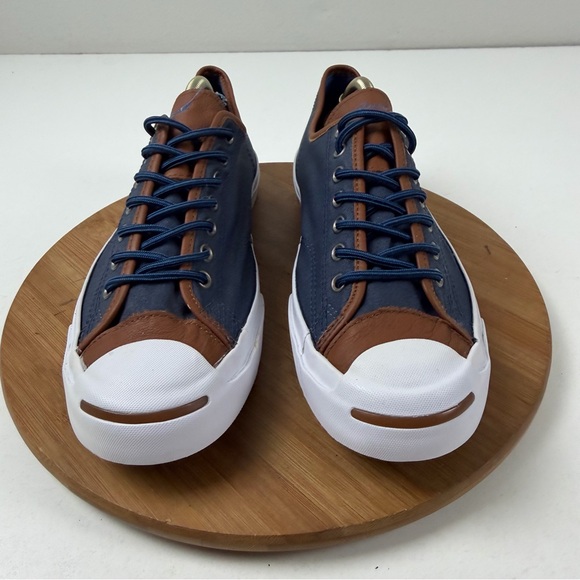 Converse Jack Purcell Nighttime Navy/Tobacco Canvas Sneakers - Picture 2 of 10
